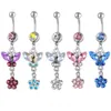 D0116-1 ( 6 colors ) bowknot style Belly Button JFC-1148 body Rings stainless steel Fixing BAR(20PCS/LOT) jewelry