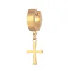 Dangle Cross Oorbellen Hinged Oorbel Roestvrijstalen Hoop Oorbellen Body Piercing Sieraden voor Mannen en Vrouwen