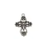 100 stücke Antike Silber Legierung Religion Kreuz Charme Anhänger für Schmuckherstellung Armband Halskette DIY Zubehör 20.5x28mm A-677