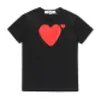 Limited Com Najlepsza Jakość Szary CDG DES Play Garcons Heart Krótki Rękaw Des Garcons Red Green Heart Play TEE