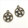 100 adet Pentagram Alaşım Takılar Kolye Retro Takı Yapımı DIY Anahtarlık Antik Gümüş / Bronz Kolye Bilezik Küpe 20x16mm için