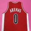 Aangepaste oude tijd Arizona Wildcats #0 Gilbert Arenas College basketbal Jersey kleur marineblauw rood wit geel