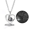 Je t'aime en 100 langues pendentif collier Memorial Day Saint Valentin cadeau 2021