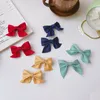 Korean New Children Solid BowKnot Hairpins Kids Fashion Hair Accessories Girls Classical Color Simple Style Side Clips