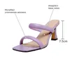 AllBinEFO Boyutu 34-43 Basit Tasarım Hakiki Deri Koyun Derisi Yerleşik Kadın Sandalet Topuklu Yaz Kadın Terlik Açık Çevirme 210611