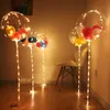 Brilho festa balões coluna suporte arco festa em casa led confetes balões com clipes decoração de casamento balão titular vara y05464296