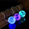 New Crystal Led Light Keychain Car Key Chain Key Ring Football Basketball Earth Ball Pendant Keyring For Favorite Sportsman