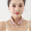 Scarves Silk Scarf Pearl Necklace Thin Style Pendant For Women's Decoration269E