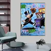 Geld Miljonair Alec Posters en Prints Straat Graffiti Art Canvas Schilderij Cartoon Wall Art Foto's voor Woonkamer Home Decor (Geen Frame) H581