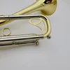 Högkvalitativ trompet krökt klocka BB Tune Brass Plated Professional Musical Instrument med fodral och munstycke Tillbehör3292908