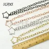 Pendanthalsband 4st Mix Color Star Clasp Metal Necklace Gold Jewelry Chain Handmade Jewerly 50596