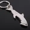 50pcs métal 2 en 1 porte-clés ouvre-bouteille créatif requin poisson porte-clés ouvre-bière DH5743