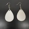 2021 nouvelles boucles d'oreilles de Sublimation pendentifs blancs blancs goutte bricolage Dangler feuille travail manuel manuel pour cadeau gratuit