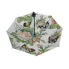 Tam Otomatik Kelebek Şemsiye Üç Katlanır Çiçek Çocuklar Şemsiye Yağmur Dişli Guarda Chuva Paragua 210626