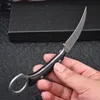 프로모션 고정 블레이드 Karambit 나이프 D2 화이트 / 블랙 스톤 워시 블레이드 전체 당나라 G10 kydex와 발톱 칼