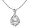 2021 Moda Jóias 925 Sterling Silver Pearl Zircon Pingente Colar Novo Design Presente de Noivado para Mulheres Frete Grátis