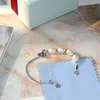 Мода роскошный дизайн бренда 925 серебристый высококачественный производитель 1: 1 любовь жемчужный браслет женские свадебные украшения