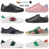 Hommes Femmes Ace Designer Chaussures De Luxe Qualité Serpent Noir Blanc En Cuir Abeille Star Stripe Baskets Baskets