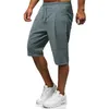2021 Lato Mężczyźni Casual Moda Flax Plaża Spodenki Męskie Solidne Kolor krótkich spodni Męskie Oddychające Boardshorts M-5XL X0705