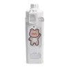 700/900ml Kawaii Bear Water Bottle BPA Free With Straw For Children Adults Plastic Cute School Drinking Bottle Juice Tea Cups 210914