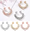 Trendy Burun Yüzükler Vücut Piercing Takı Moda Paslanmaz Çelik Açık Hoop Halka Küpe Çiviler Sahte Noserings Olmayan Piercingrings Gift1.5 * 1.5 cm