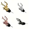 New style Big Deer Head Stoppers Bar tools Server Red wine Bottle Cork Stopper Wine Pourer Aerator