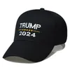 트럼프 2024 모자 트럼프 코튼 썬 스크린 야구 모자 가변 버클 자수 편지 미국 모자 야외에 대 한 빨간색과 검은 색
