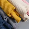 Gigogou Fall Crop Swiet вязаные Kawaii Симпатичные свитеры с длинным рукавом Желтые розовые Женщины Зимняя Одежда Женский Пуловер Jumper 210914