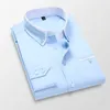 Men Shirt Long Sleeve Slim Fit No-Ironing Shirts Spring Autumn Business Social Dress Casual Button Down Brand Clothing 210721