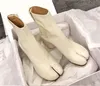 Laarzen 10 kleur 34-42 splitste teen echte koe lederen enkel vrouwen ronde dikke hoge hakken korte schoenen ninja tabi boot