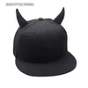 Ball Caps HANGYUNXUANHAO Parentchild Black Men Women Punk Horn Baseball Cap Hiphop Hat Adjustable Snapback With Horns3677682