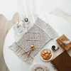 Mats & Pads Natural Tassel Placemat Cotton Crochet Bohemian For El Restaurant Decoration Handsome