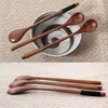 Cuillères Cuillère À Thé Japonaise À Long Manche En Bois Soupe En Bois Pour Manger Mélanger Remuer Cuisson Café Ustensile De Cuisine