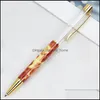 Ballpoint Pens Pense Parts Affice School Business Промышленные DIY Ручка Мраморный Кристалл Handmade Самостоятельная Сборка Песок Пустая оболочка Блеск