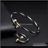 Jewelryunique Braided Women Stainless Steel Open Cuff Brand Sporty Chain Link Charm Crystal Bracelets Female Ladies Jewelry Drop Delivery 20