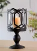 Ljushållare Nordic Metal Candlestick Bröllopsdekorationer Svarthållare Romantiskt Heminredning Tillbehör Jaula Decoracion Candel A