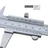 Vernier Chiniper 0-150 / 200/00mm 1 / 1000IN микрометр дюйма / метрическая металлическая нержавеющая сталь раздвижной измерительный инструмент 210810