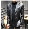 Autumn New PU Material Leather Jacket Men's Slim Thin Leather Coat Men's Premium Locomotive Style Street Jacket M-3XL