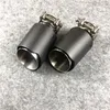 Two Pieces: Full Matte Carbon Fiber Universal Akrapovic Exhaust Muffler Tips Auto Car Cover Styling