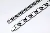 Gesunde Wolfram -Stahlarmband für Frauen Magnetisches Armband Silber /Schwarz -Ton -Größe wird mit dem Einstellungswerkzeug geliefert