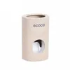 ECOCO Otomatik Diş Macunu Dağıtıcı Toz Geçirmez Diş Fırçası Tutucu Buğday Saman Duvara Monte Diş Macunu Cuteer Banyo için