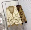 Damessweaters Designer V-hals Lange mouwen Katoenen gebreide trui Vest Losse casual truijassen