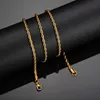 Chaînes de collier de hiphop punk Ed Corde en acier inoxydable pour femmes Gift Gold Silver Black South American Designer Jewelry Neck265W