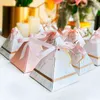 Triangular Pyramid Marble Candy Box Wedding Favors and Gifts Boxes Chocolate Box Bomboniera Giveaways Boxes Party Supplies 211108