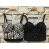 P160 Godkvalitet Handgjorda Diamanter Pearls Bralet Corselets Kvinnors Bustier BH BRA Beskurna Top Bröllop Bralette 210527