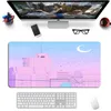 Japan anime purple Game Mat Cute Mouse Keyboard Locking Edge Otaku Computer Desk Pad Learning Office Gaming