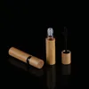 10ml full Bamboo mascara packing bottle refillable Tube mascaras brush empty packaging cosmetic container, silicone brushes growth fluid