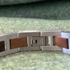 Vente de produits Bracelet en bois et acier inoxydable personnalisé Bracelet en bois de noyer hommes Bracelet en argent cadeaux de luxe de marque supérieure 2201177475532