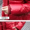 秋の冬90％ホワイトアヒルダウンロングレディースコート女性厚い暖かいパーカーフード付きジャケット211018