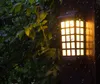 LED Retro Solar Light Wodoodporna IP65 Wall Lampa Outdoor Fence Lights Path Dach Korytarz Yard Ogród Oświetlenie Ciepłe Białe